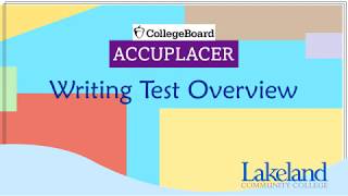 ACCUPLACER Writing Placement Test Overview [upl. by Ahsiral]