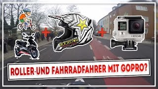 ROLLER amp FAHRRADFAHRER MIT CROSSHELM amp GOPRO  WR125X  MotoVlog 016  MOTOP [upl. by Aryl825]