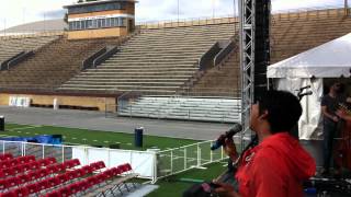 Carla Karst sings National Anthem at J Fred Johnson Stadium [upl. by Gaultiero]