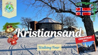 KRISTIANSAND NORWAY 🇳🇴  WALKING TOUR CHRISTMAS FEELING🎄 [upl. by Nomsed]