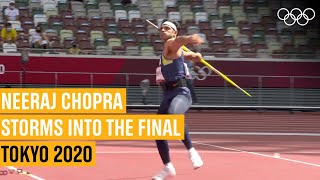 Neeraj Chopra enters Olympic final  Tokyo2020 Highlights [upl. by Hime]