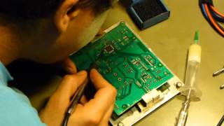 Ultimate sensor board SMT soldering of a 40pin TQFP case [upl. by Epul765]