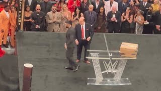 What happens with Roman Reigns off air during the 2024 WWE Hall of Fame [upl. by Aidni72]