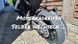 Motorradreifen selber wechseln I Z900 [upl. by Naujad335]