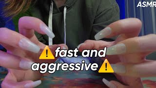 ASMR ♡ fast and aggressive build up tapping and scratching no talking [upl. by Ahseel]