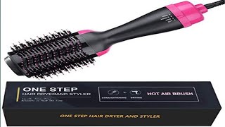 1 Step hair dryer and styler review amp demo  hot air brush [upl. by Halludba]