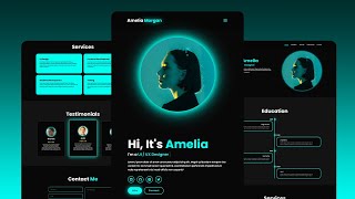 Build a Complete Responsive Personal Portfolio Website using HTML CSS Javascript [upl. by Ariane]