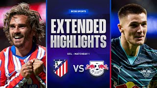 Atlético Madrid vs RB Leipzig Extended Highlights  UCL League Phase MD 1  CBS Sports Golazo [upl. by Friedlander]