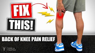 How To Fix Back Of Knee Pain  Stretches And Exercises [upl. by Sukul453]