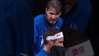 Rafa Nadal coaching Federer against Kyrgios during 2019 Laver Cup shorts  Eurosport [upl. by Gorden485]