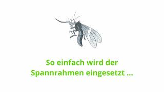 Fliegengitter von fliegengitterdirektde  so einfach wird der Spannrahmen eingesetzt [upl. by Oirasec233]