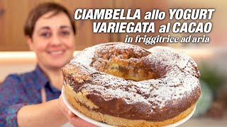 CIAMBELLA ALLO YOGURT Variegata al Cacao Cotta in Friggitrice ad Aria con Nuovo Lievito Paneangeli [upl. by Revolc441]