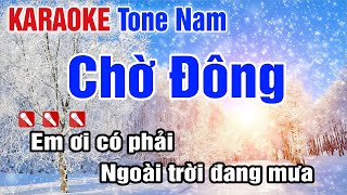 Chờ Đông Karaoke Tone Nam  Beat Phối Hay Nhất Karaoke Nhạc Sống Thanh Ngân [upl. by Waldron]