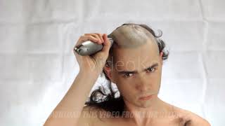 A man shaves head the Overdrive mode [upl. by Ebby]