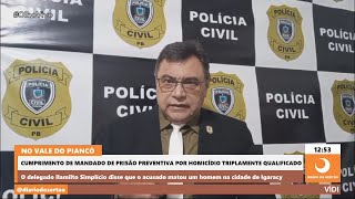 Cumprimento de mandado de prisão preventiva por homicídio triplamente qualificado no Vale do Piancó [upl. by Neerroc164]