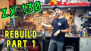 Ακραία Μπίχλα μέσα στο ΜΟΤΕΡ💩😭  Kawasaki ZX130 Rebuild Part 1 [upl. by Wernsman]