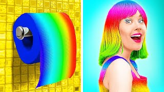 BEAUTY HACKS THAT ACTUALLY WORK  Cool Beauty Tricks and Colorful DIY Crafts by 123 GO [upl. by Jany639]