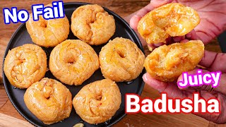 Badusha or Balushahi Sweet Flaky Dessert with Tips amp Tricks  Badsha Sweet  Halwai Style [upl. by Sugihara]