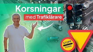 Trafiklärare Visar Hur Du Kör i Korsningar [upl. by Yelram534]