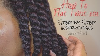 62  How To Flat Twist 101  Step by Step [upl. by Kciredorb]