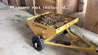 CountyLine 10 Bushel Manure Spreader  ATV Compatible  Review [upl. by Ylellan340]