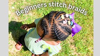 Creative Stitch Ponytail For Kids  Stitch Braids [upl. by Tharp]