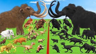 Animal Epic Battle Prehistoric Mammals vs Shadow Itself Size Animal Revolt Battle Simulator [upl. by Renick]