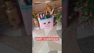 DIY desk organizer  Empty cardboard box into desk organizer short diy organizer cardboardcraft [upl. by Torbert]