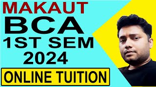 MAKAUT BCA 1st Semester online tuition 2024  BCA tuition in west bengal [upl. by Eiramanig]