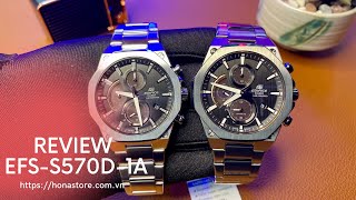 REVIEW EDIFICE EFSS570D1A SAPPHIRE  SOLAR VIDEO 4K Liên hệ 0785385555 [upl. by Eletnahs516]