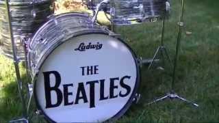 Ludwig Oyster Black Pearl Ringo Starr Beatles Style Drum Kit walkaround [upl. by Coleman]