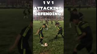 1v1 Attacking amp Defending Drills shorts youtubeshorts ytshort football attack defender [upl. by Ambrosine]