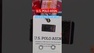 USPOLO ASSN Original VS Fake Check with QR Code Original VS Fake  uspa uspoloassn fashion [upl. by Eanahc18]