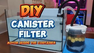 Making DIY Canister Filter For Aquarium  DIY Aquarium Filter  Using Plastic Container [upl. by Nhguaval307]