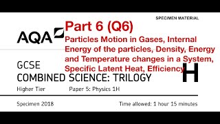 AQA GCSE Combined Science Higher Physics Specimen Paper 1H Part 6 Q6 [upl. by Ailiec]