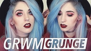 Maquillaje Grunge  Maquillaje Tumblr Make up  CHIT CHAT GRWM [upl. by Anwahsat]