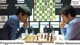 Praggnanandhaa Vs Hikaru Nakamura  Norway Chess • 2024 [upl. by Sisson]