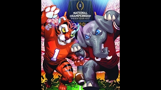 2016 National Championship Clemson vs Alabama with Clemson Radio Call [upl. by Anerol]