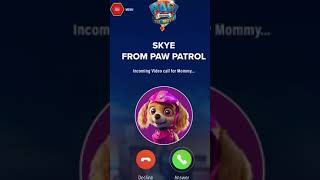 Phone call from SKYE PAW PATROL  paw patrol the movie SHORTS [upl. by Nagy469]