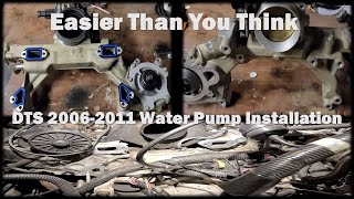 2007 Cadillac DTS Water PumpTransfer Housing Removal 20062011 [upl. by Dimah]