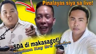 Dan Maasin ng SDA napikon di makasagot ayan sinipa sa live si Bro Jandoe [upl. by Nylarej]