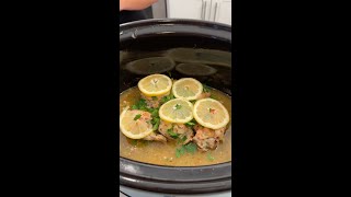 Delicious crockpot chicken lemon garlic [upl. by Lerad]