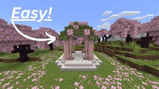 Minecraft  How to build a Cherry Blossom Gazebo  Easy Tutorial [upl. by Warrick231]