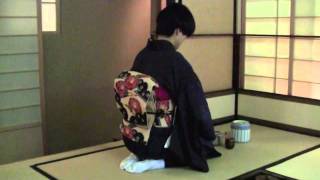 Japanese Tea Ceremony NYC Entering Chashitsu [upl. by Eynahpets]