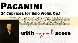 Paganini 24 Caprices for Solo Violin Op1 with original scoremanuscript [upl. by Coriss2]