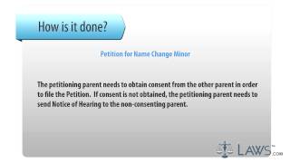 Petition for Name Change Minor [upl. by Humfried]