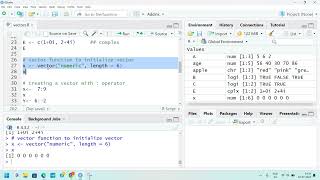 Vectors In R programming [upl. by Ahsienar513]