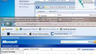 Install RSAT  GPMC on Windows 7 and WS08 R2 [upl. by Nahsaj]