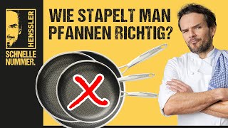 Wie stapelt man Pfannen richtig  Hensslers Anleitungen Tipps amp Tricks [upl. by Eissak]