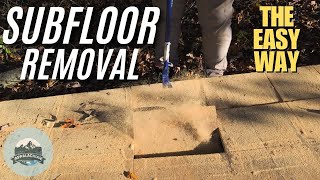 Shed Build Vlog Series  Part 3 The Easiest Way To Remove Subfloor  One Man Crew Tips [upl. by Amsden]